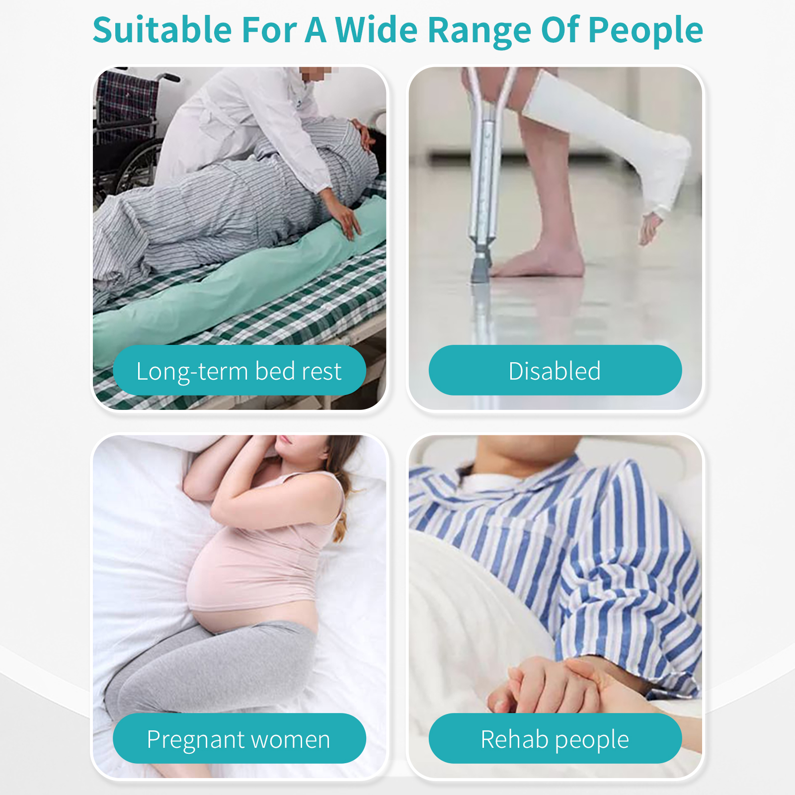 Medical Bed Positioning Wedge with Large Velcro & Extended Belt - Patient Turning Aid for Lateral Lying, Comfortable Nursing Care Cushion for Elderly & Bedridden