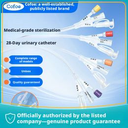 Corfu Urinary Catheter Disposable Sterile Medical Silicone Dual-Lumen Long-Term Male Female Elderly Drainage Tube