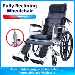 Wheelchair Folding Ultra-light Portable Small Travel Chair for Elderly Disabled Simple Hand Push Mobility Aid