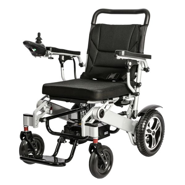 Foldable Lightweight Heavy Duty Aluminum Alloy 12AH Lithium Battery Electric Power Wheelchair