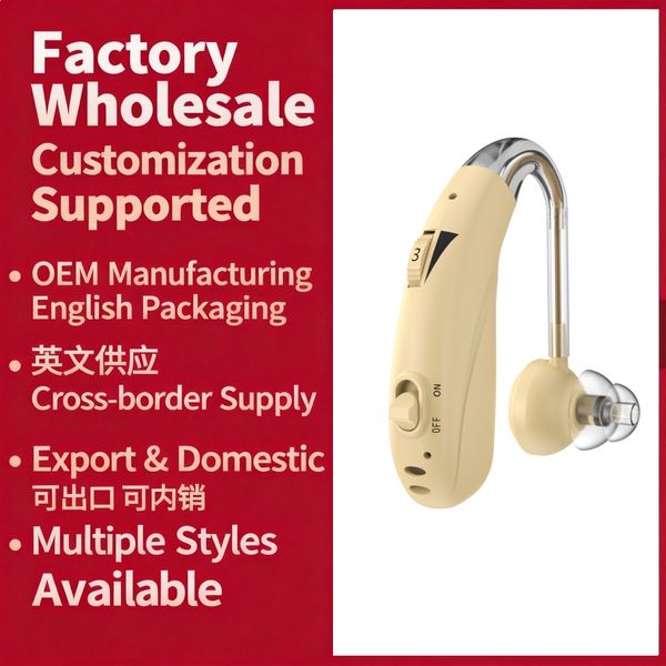 BTE Digital Hearing Amplifier 3-Level Sound Amplifier for Seniors Rechargeable