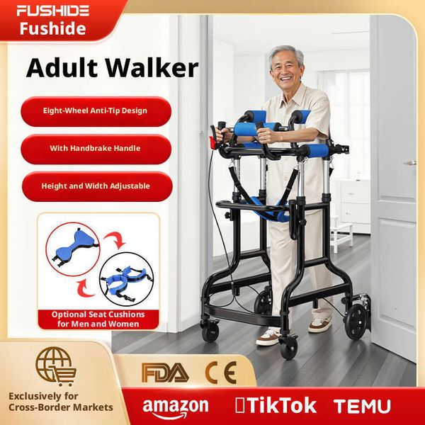 Adult walker, for the elderly with hemiplegia, rehabilitation training equipment, post-surgery walking aid