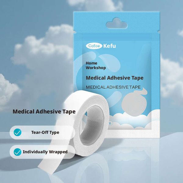 Kefu Home Paper Tape Hand-Tearable Non-Woven Breathable Medical Strong Adhesive Double-Seal