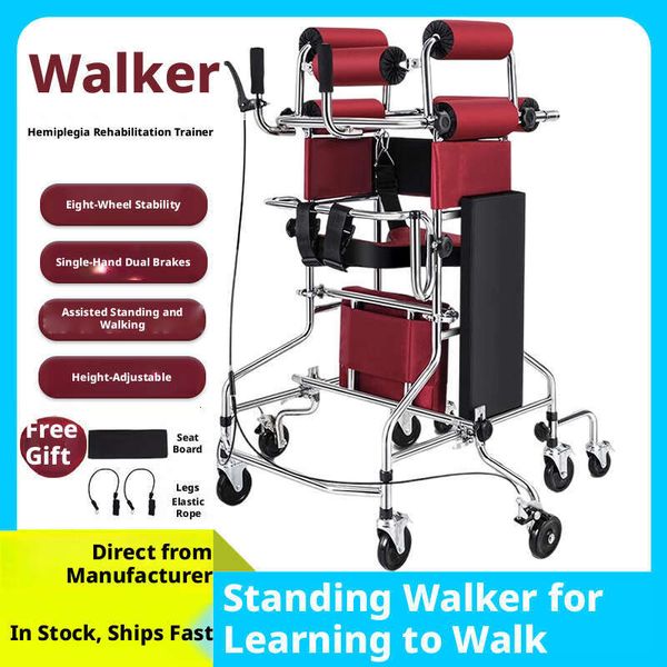 Jujiale Hemiplegia Walker Adult Aid Rehabilitation Standing Frame Elderly Stroke Walking Training Equipment