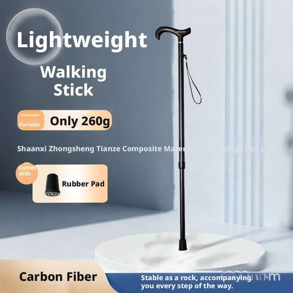OKHEALING Multi-Section Telescopic Carbon Fiber Factory Direct Sale Portable Lightweight Manufacturer Wholesale Elderly Walking Stick