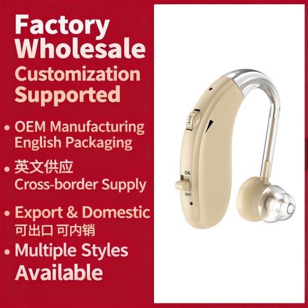 Noise Cancelling Miniature BTE Sound Enhancer Perfect Solution For Age-related Hearing Loss